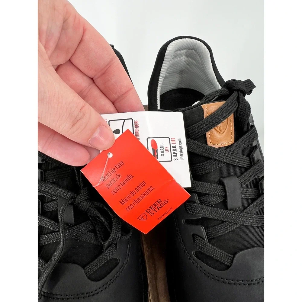 Deer Stags Cranston Mens Black Water Repellent Sneakers Size 9.5 M NWT